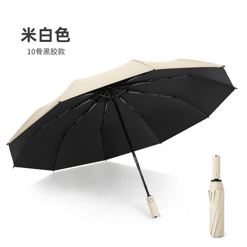 Ladies Floral Folding Rain Umbrella with Reinforced Frame, view 20