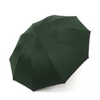 Ladies Floral Folding Rain Umbrella with Reinforced Frame, view 6