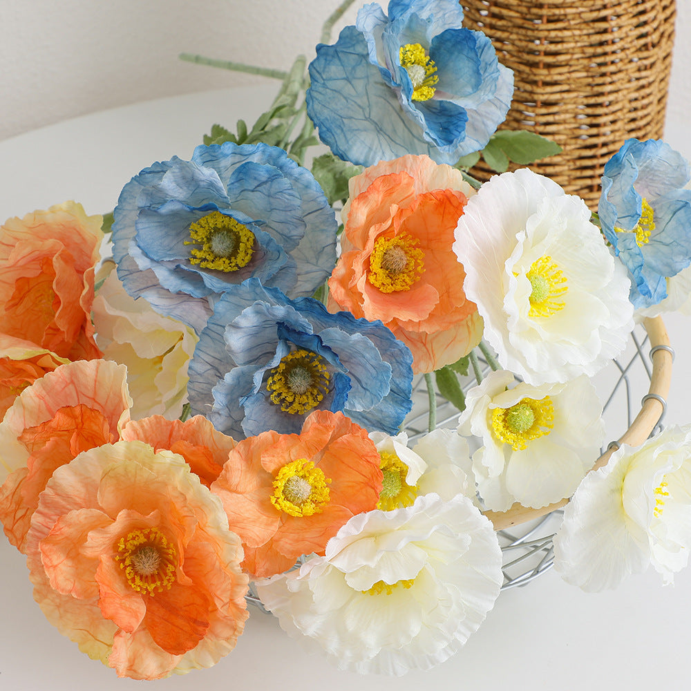 Ladieselegant Artificial Poppy Flower Bouquet | High & Bury