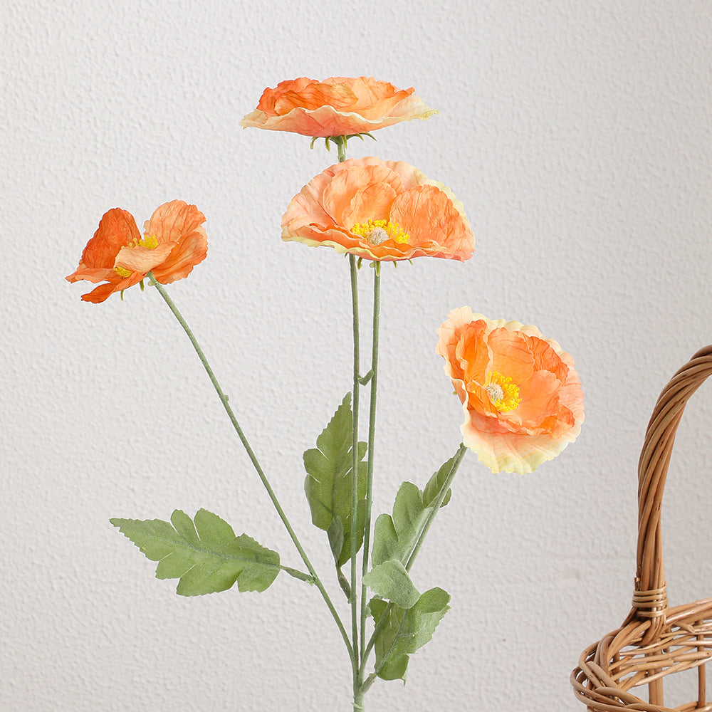 Ladieselegant Artificial Poppy Flower Bouquet | High & Bury