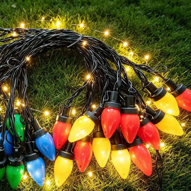 Large Classic Bulb LED Patio String Lights | High & Bury