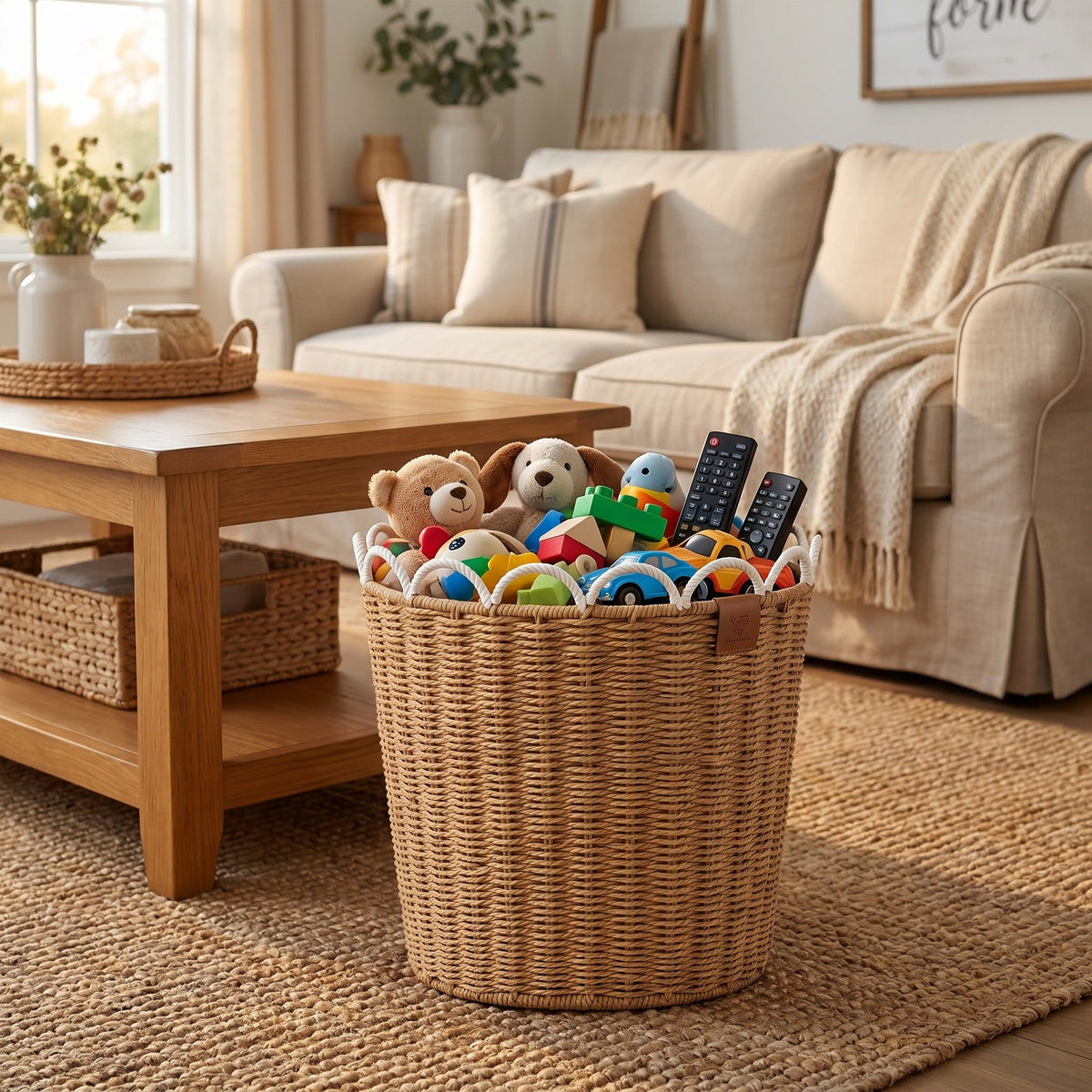 Large Storage Basket Handwoven | High & Bury