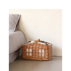 Large Storage Basket with Wooden Handle | High & Bury