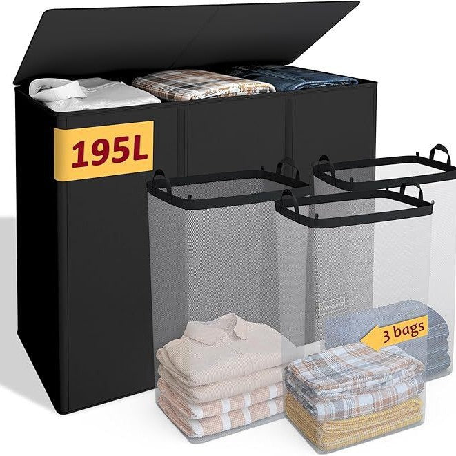 Large Storage Chest with Lid and Interior Compartments | High & Bury