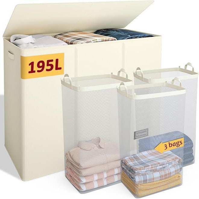Large Storage Chest with Lid and Interior Compartments | High & Bury