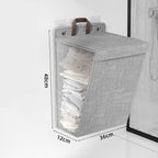 Laundry Basket Beige Gray | High & Bury