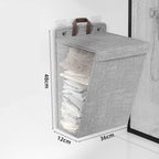 Laundry Basket Beige Gray | High & Bury