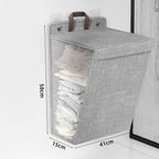 Laundry Basket Beige Gray | High & Bury