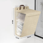 Laundry Basket Beige Gray | High & Bury