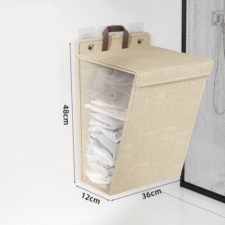 Laundry Basket Beige Gray | High & Bury