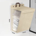 Laundry Basket Beige Gray | High & Bury