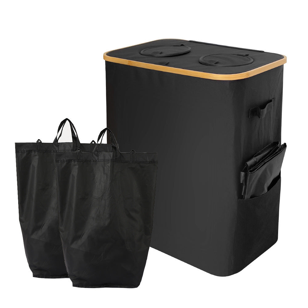 Laundry Basket Black Beige | High & Bury