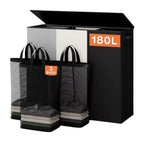 Laundry Basket Black Gray | High & Bury