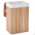 Laundry Basket made of Natural Bamboo with Removable Cover | High & Bury