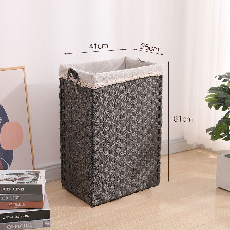 Laundry Basket Off White Blue | High & Bury