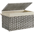 Laundry Basket Off White Blue | High & Bury