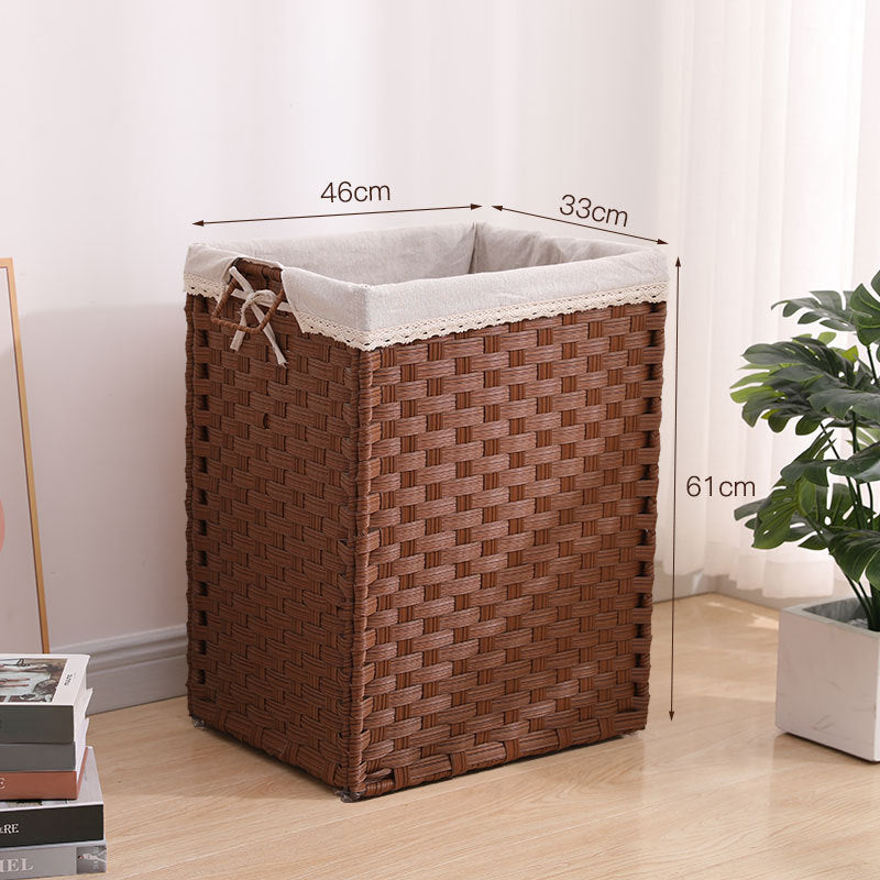 Laundry Basket Off White Blue | High & Bury