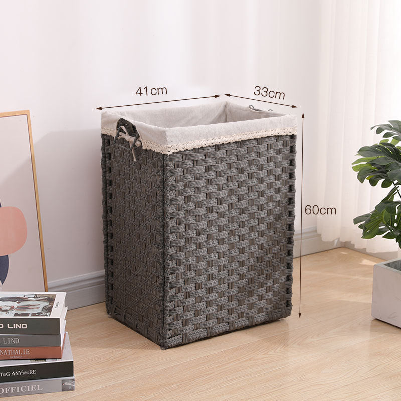 Laundry Basket Off White Blue | High & Bury