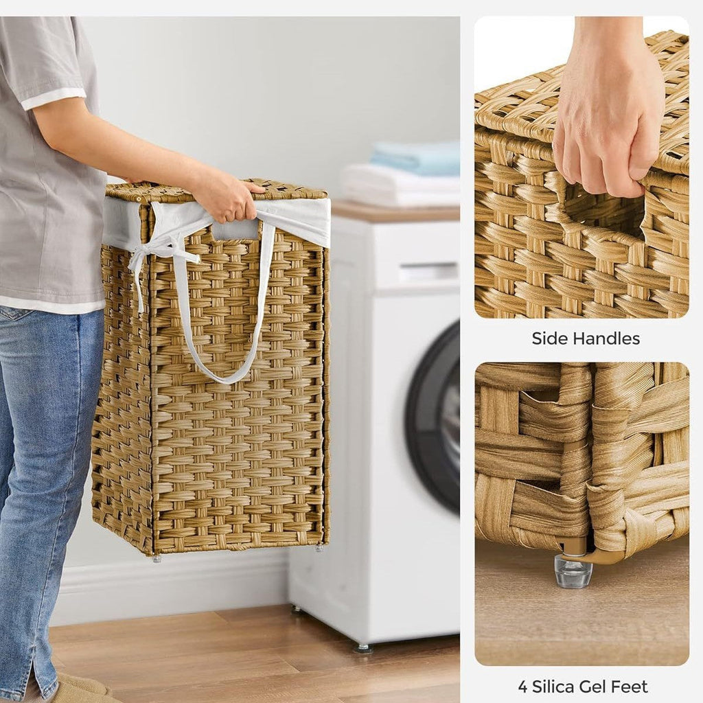 Laundry Basket Off White Blue | High & Bury
