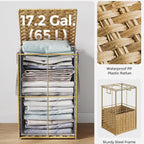 Laundry Basket Off White Blue | High & Bury