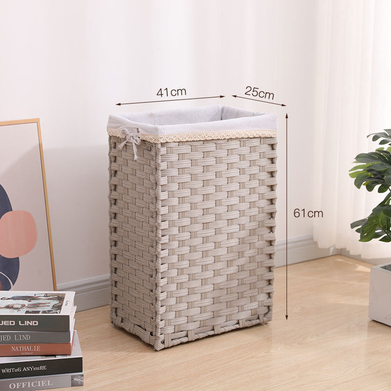 Laundry Basket Off White Blue | High & Bury