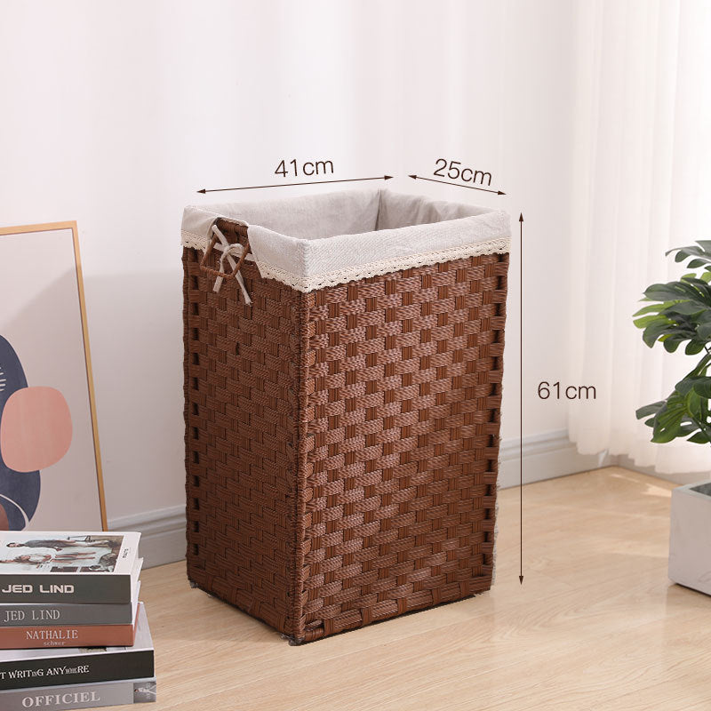 Laundry Basket Off White Blue | High & Bury