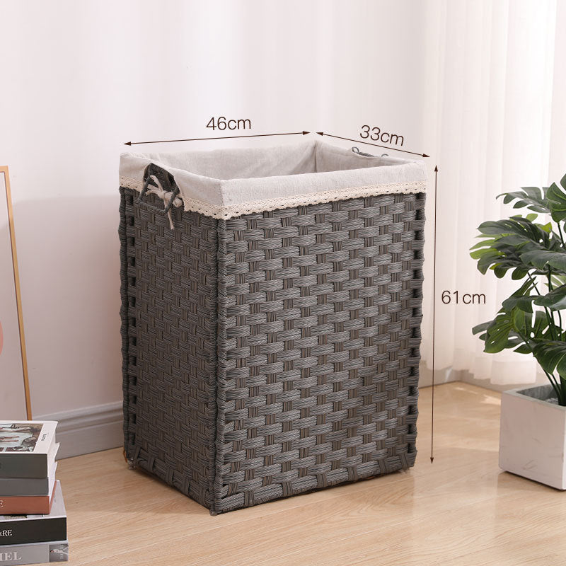 Laundry Basket Off White Blue | High & Bury