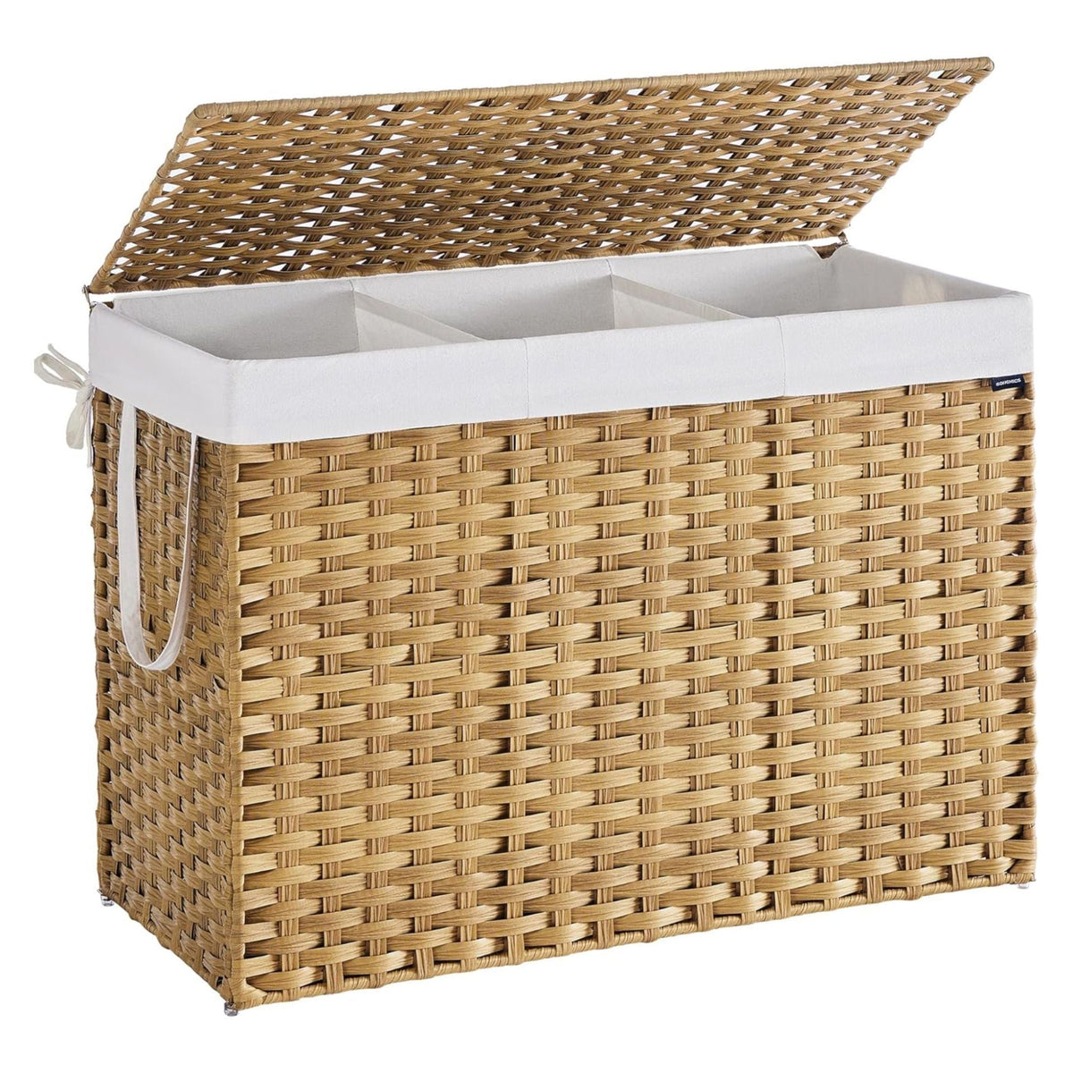 Laundry Basket Off White Blue | High & Bury