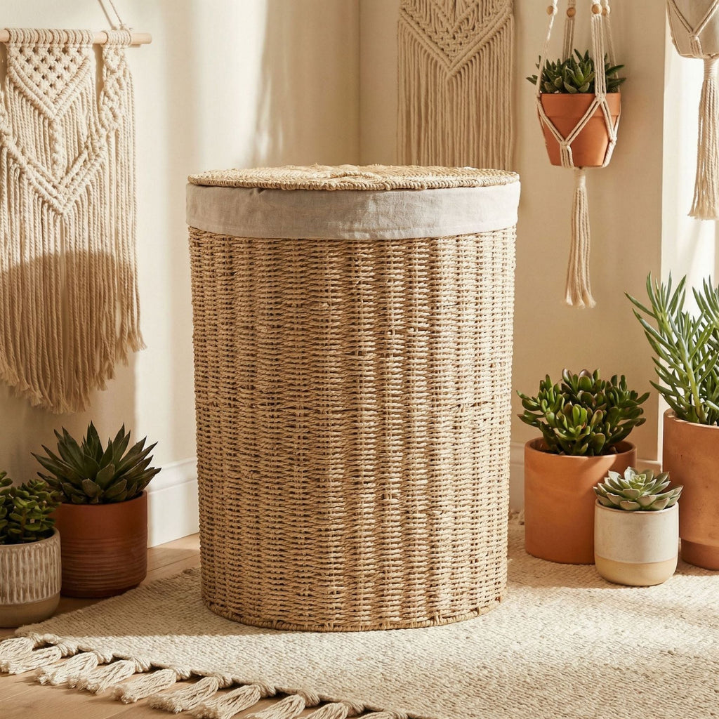 Laundry Basket Soft Textile | High & Bury