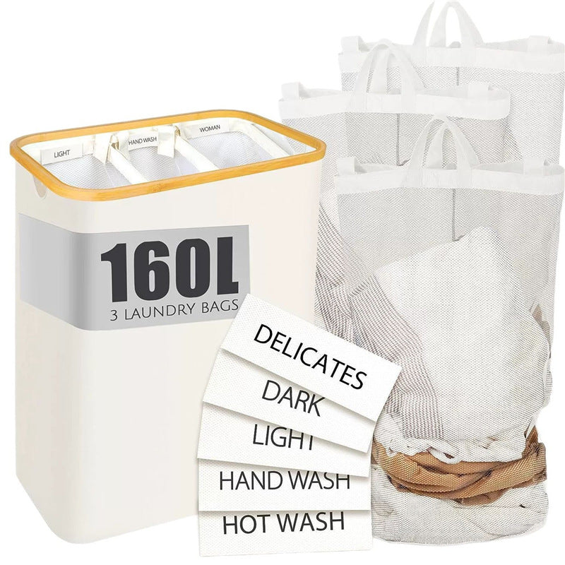 Laundry Basket with Compartments | High & Bury