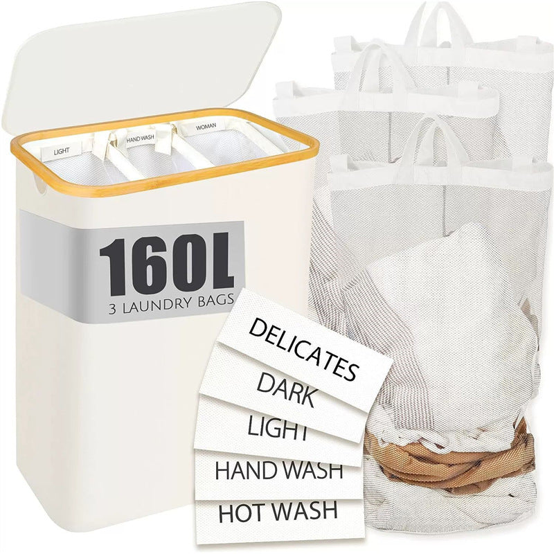 Laundry Basket with Compartments | High & Bury