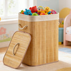 Laundry Basket with Lid and Handle | High & Bury