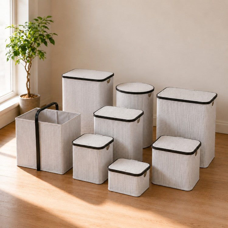 Laundry Basket with Lid and Handles | High & Bury