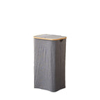 Laundry Basket with Removable Lid and Bamboo Frame | High & Bury