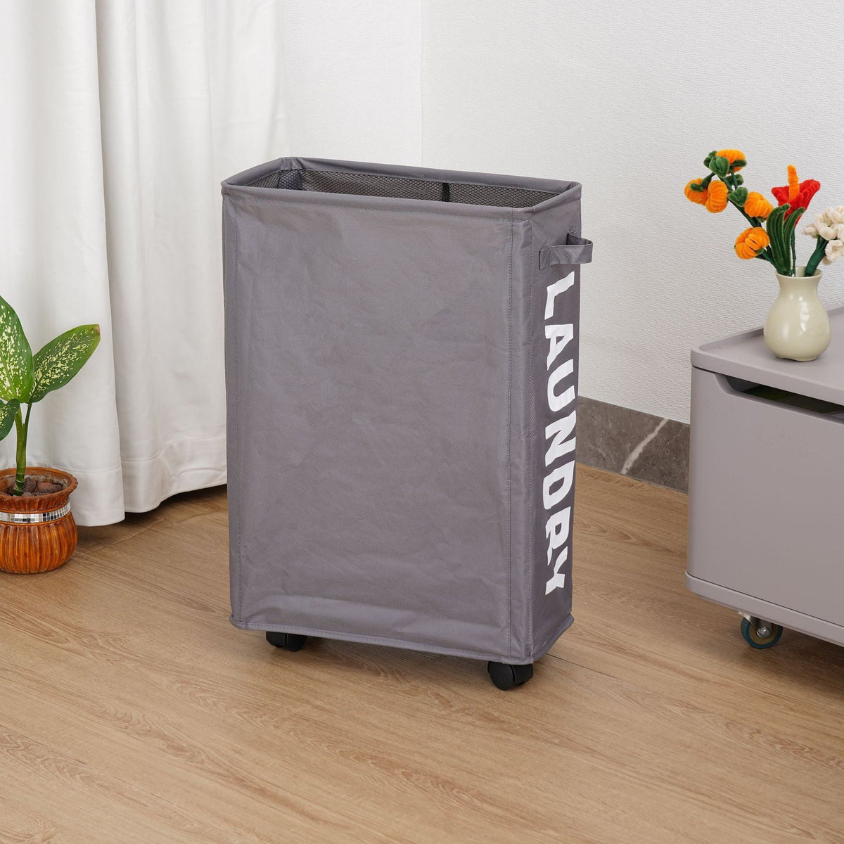 Laundry Basket with Wheels | High & Bury