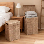 Laundry Basket Woven Natural Fiber Stackable | High & Bury