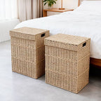 Laundry Basket Woven Natural Fiber Stackable | High & Bury