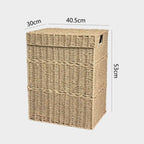 Laundry Basket Woven Natural Fiber Stackable | High & Bury