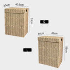 Laundry Basket Woven Natural Fiber Stackable | High & Bury