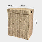 Laundry Basket Woven Natural Fiber Stackable | High & Bury