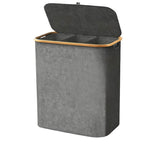 Laundry Separation System with Bamboo Lid and Multiple Compartments | High & Bury