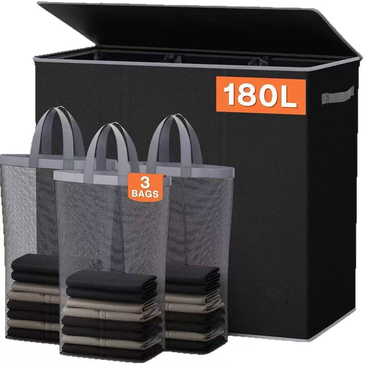 Laundry Separation System with Practical Shopping Bags | High & Bury