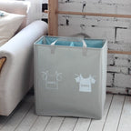 Laundry Separator Basket with Handles and Compartments | High & Bury