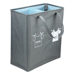 Laundry Separator Basket with Handles and Compartments | High & Bury