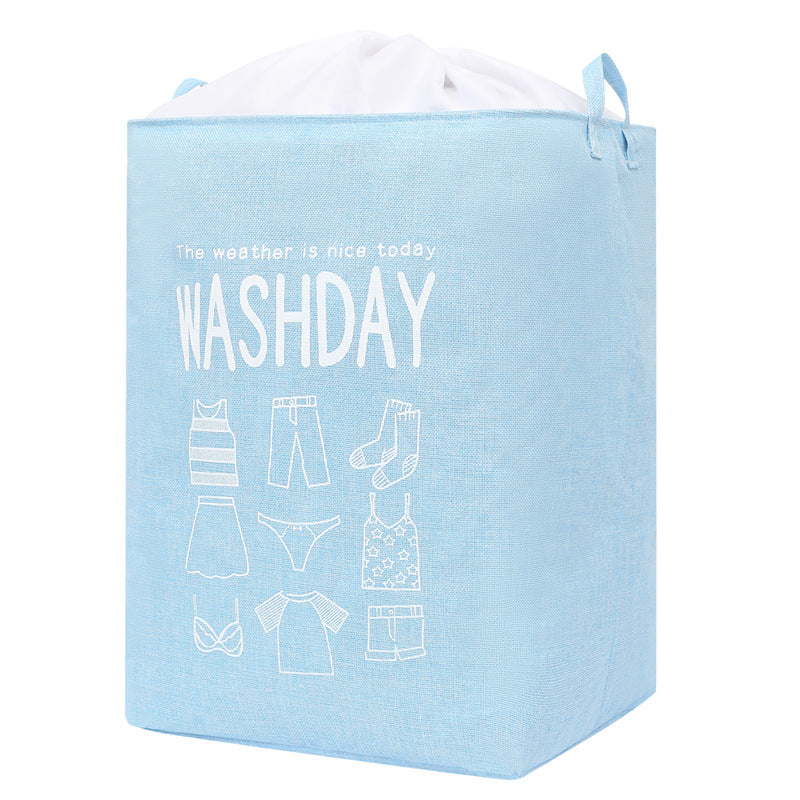 Laundry Storage Basket Soft Textile Foldable | High & Bury