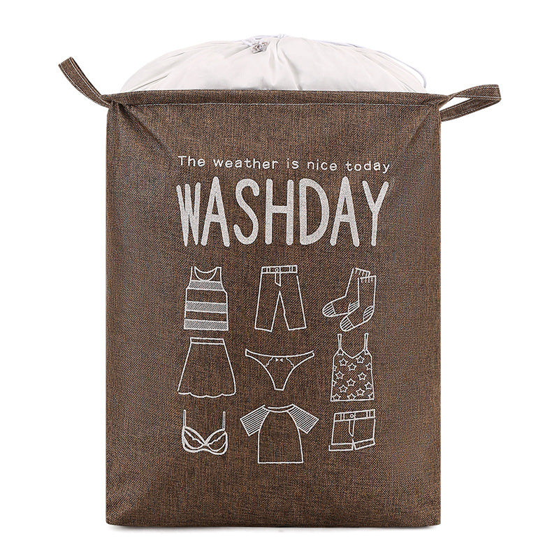 Laundry Storage Basket Soft Textile Foldable | High & Bury