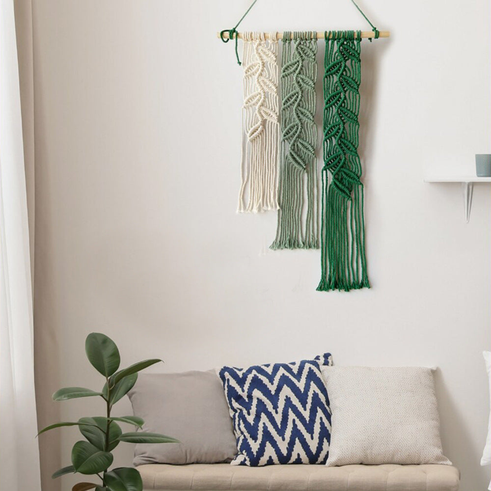 Leaf Pattern Macrame Wall Hanging | High & Bury