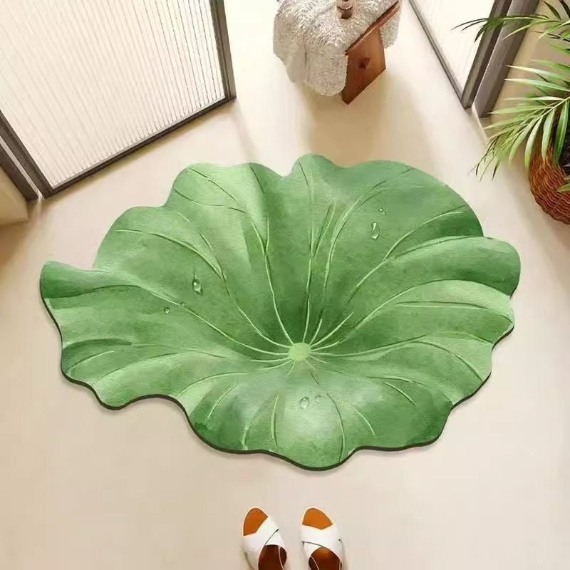 Leaf-Shaped Decorative Area Rug | High & Bury