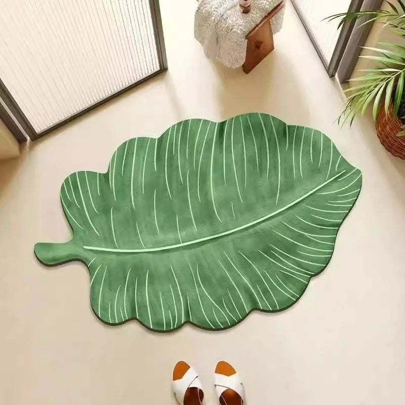 Leaf-Shaped Decorative Area Rug | High & Bury