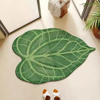 Leaf-Shaped Decorative Area Rug | High & Bury